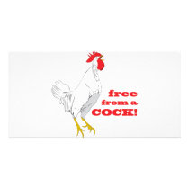 Free from a COCK Photo Greeting Card