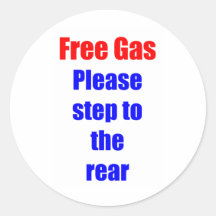Free Gas Round Stickers