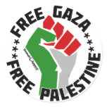 free gaza free palestine round stickers