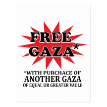 FREE GAZA - Funny remake Postcards