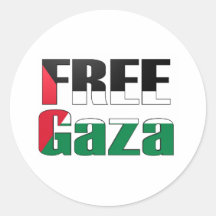 Free Gaza Round Stickers