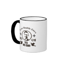 Free Health Care Yes We Can Obama Mugs