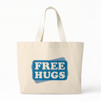 Free Hugs - Blue Canvas Bags