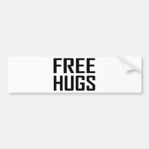free hugs bumper sticker