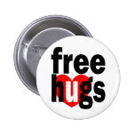 free hugs heart pin