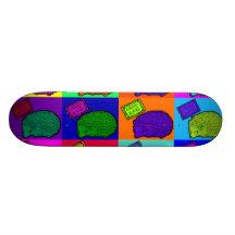 Free Hugs Hedgehog Colourful Pop Art Popart Skate Board Deck