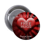 FREE HUGS - Peace & Love Buttons