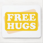 Free Hugs - Yellow Mouse Pads