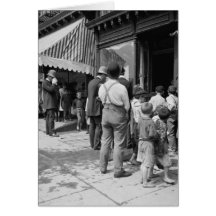 Free Ice in NYC, 1900 Greeting Card