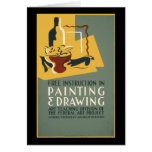 Free Instruction In Painting & Drawing Card