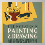 Free Instruction In Painting & Drawing posters