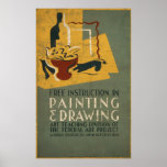Free Instruction In Painting & Drawing posters