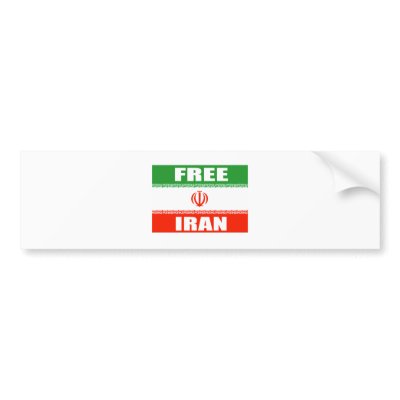 FREE IRAN Flag Bumper Stickers by Politicaltshirts