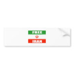 FREE IRAN Flag bumper stickers