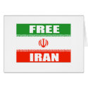 FREE IRAN Flag cards