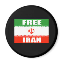 FREE IRAN Flag Fridge Magnet