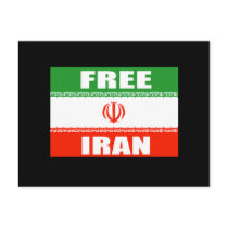 FREE IRAN Flag Postcard