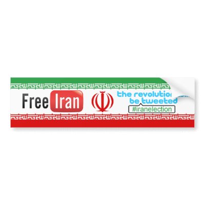 Free Iran - Revolution Tweeted Bumper Sticker by monkeyclown
