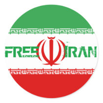 FREE IRAN ROUND STICKERS