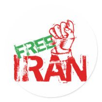 FREE IRAN ROUND STICKER