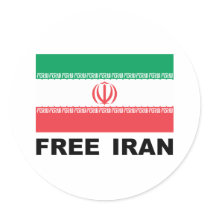 Free Iran Round Sticker