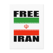 Free Iran T-shirt Postcard