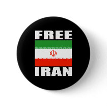 Free Iran T-shirt white Pinback Buttons