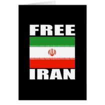 Free Iran T-shirt white Greeting Card