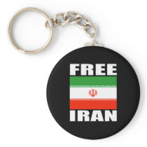 Free Iran T-shirt white Keychains