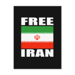 Free Iran T-shirt white Post Cards