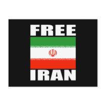 Free Iran T-shirt white Postcards
