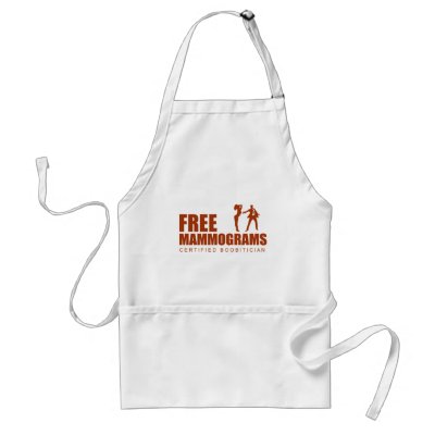 Free Mammogram Certified Boobitician Apron by BoogieMonst