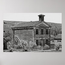 Free Masons Clubhouse - Bannack Montana Ghost Town Print