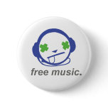 free music, free jammie pinback button