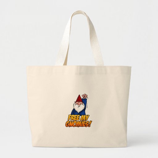 free my gnomies canvas bags