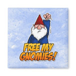 free my gnomies refrigerator magnets