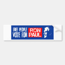 Free people vote for Ron Paul Bumper Stickers