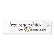 Free Range Chick Bumper Stickers