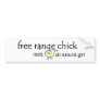 Free Range Chick Bumper Stickers