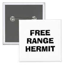 Free Range Hermit Pinback Button