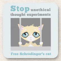 Free Schrodinger's cat Coasters