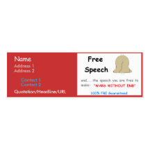 Free Speech Personal Card Business Cards