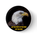 FREE SPIRIT EAGLE PINBACK BUTTON