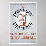 Free Symphony Concerts 1941 WPA posters