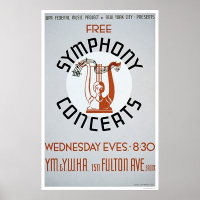 Free Symphony Concerts 1941 WPA Posters by lc_wpa