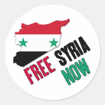 Free Syria Now Stickers