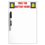 Free the Battery Hens Memo Board Dry Erase Board
