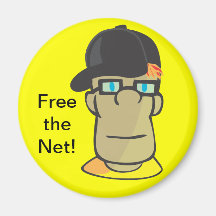 Free the Net! Refrigerator Magnet