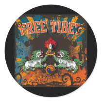 Free Tibet Grunge Art
