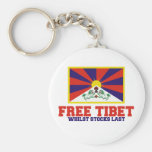 Free Tibet spoof Key Chains